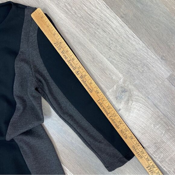 H&M Knit Colorblock Bodycon Sheath Dress Black Gray Medium - Picture 13 of 14